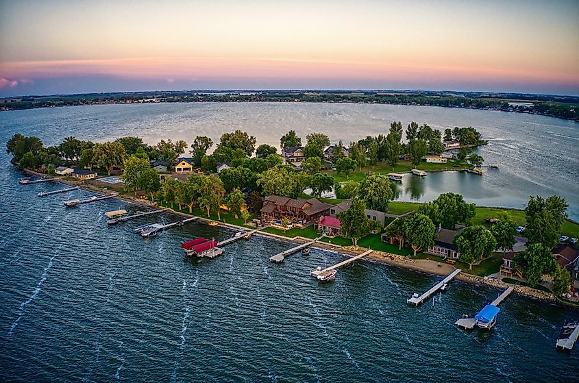 Aerial View of Lake Madison, South Dakota