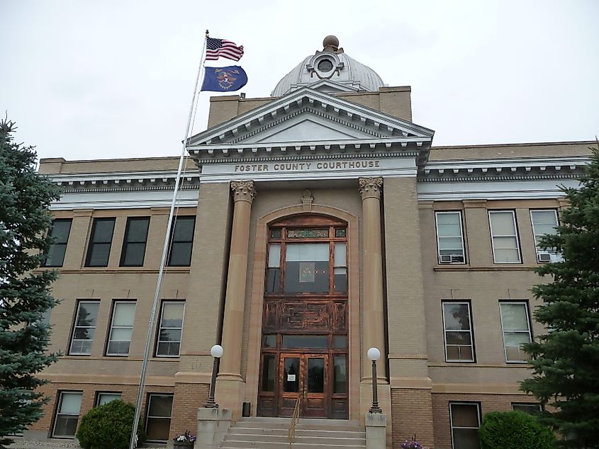 Foster County, North Dakota. In Wikipedia. https://en.wikipedia.org/wiki/Foster_County,_North_Dakota By Matt - Foster County Courthouse, Carrington, ND, CC BY 2.0, https://commons.wikimedia.org/w/index.php?curid=7824932