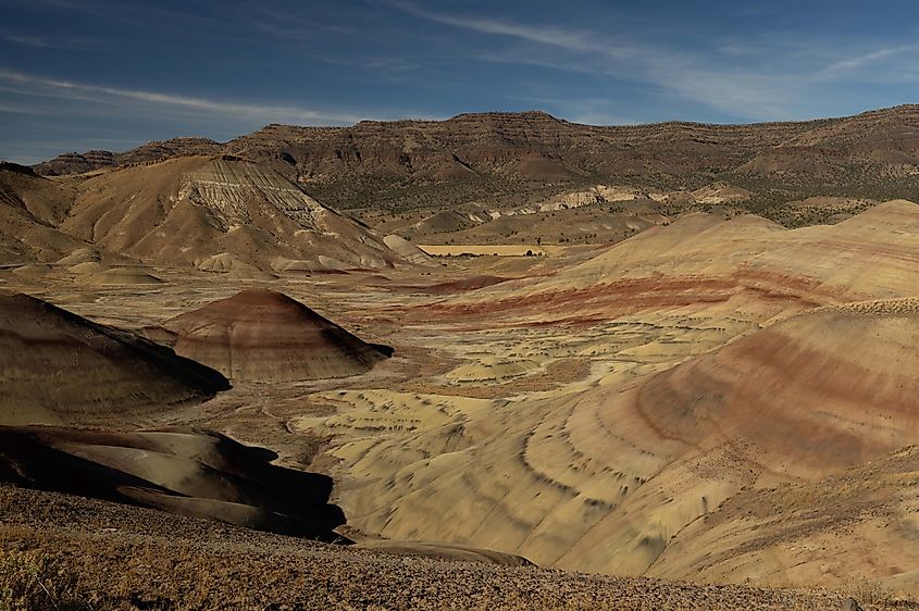 Some of the many colored layers of the Painted Hills.