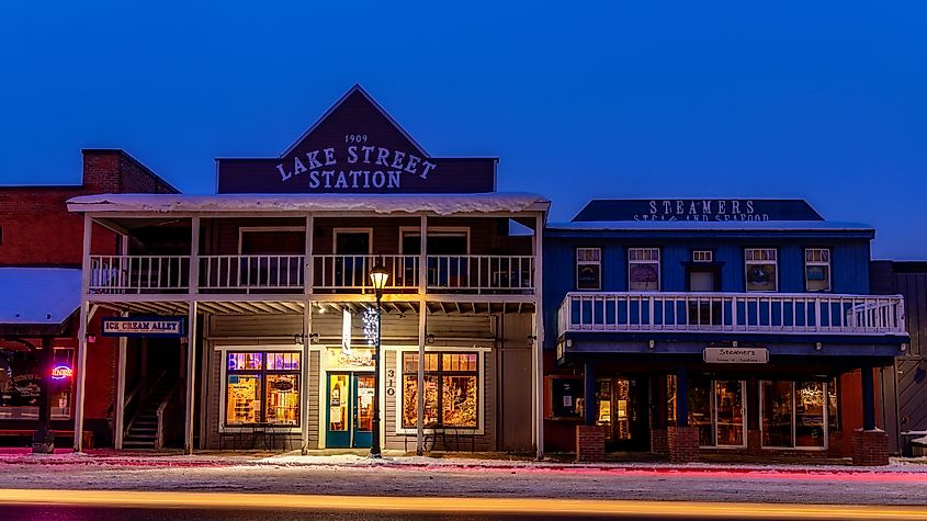 Classic building fronts in McCall, Idaho
