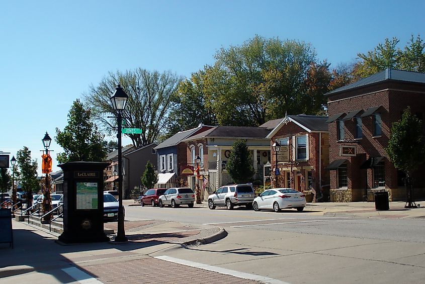 Historic Cody Road district in LeClaire, Iowa.