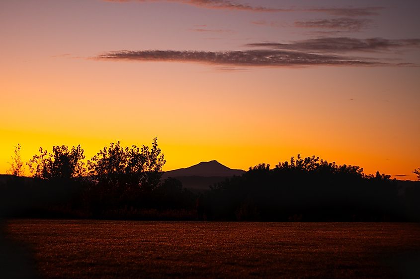 Camel's Hump as seen from Colchester, Vermont.