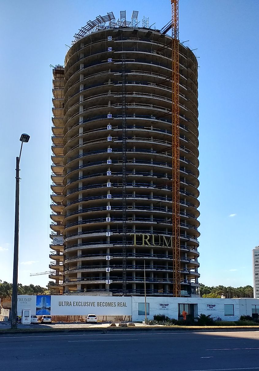 Trump Tower Punta del Este, under construction in April 2017.