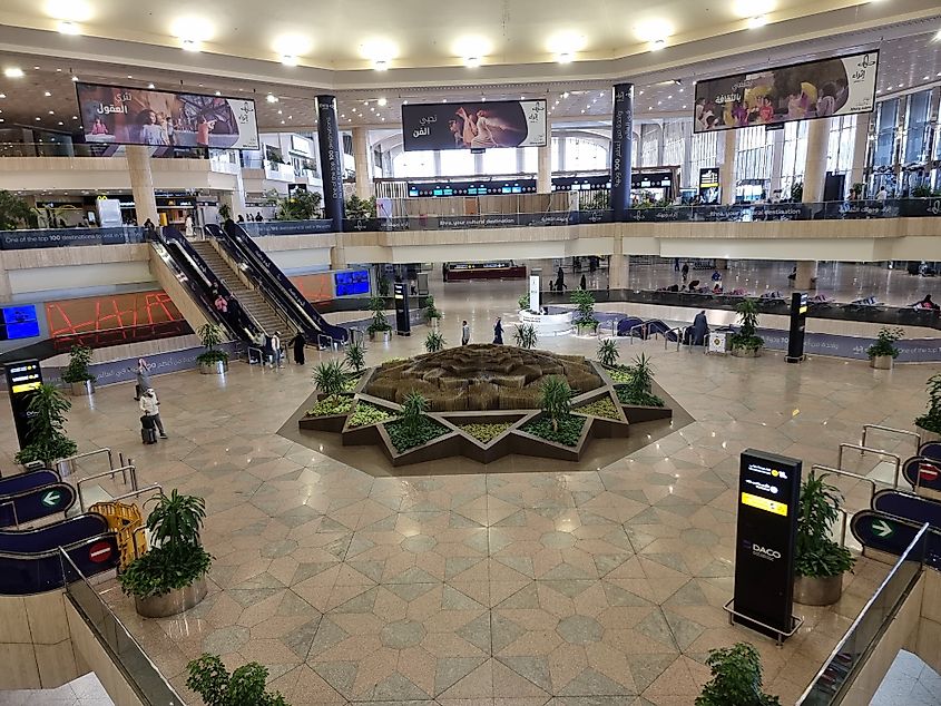 Dammam. Saudi Arabia. The interior of King Fahd international airport in Dammam. 