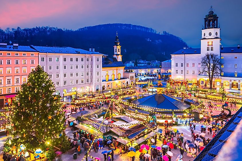 Christmas market in Salzburg, Austria.