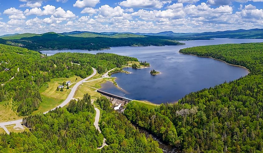 First Connecticut Lake Pittsburg New Hampshire Summer.