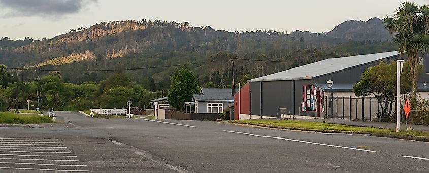 McGowan Street in Runanga, West Coast Region, South Island, New Zealand.