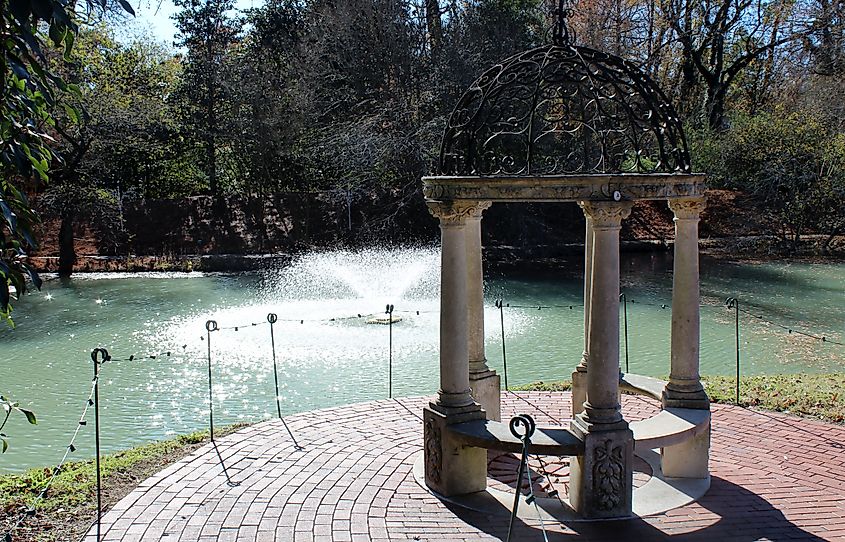 Gazebo in the park, Aiken, South Carolina, USA.