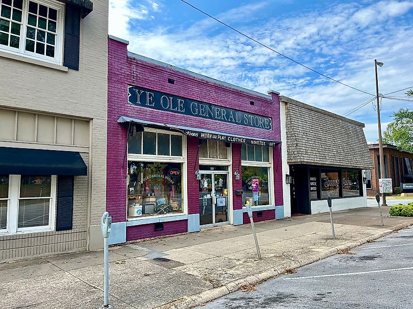 Stores in downtown Florence, Alabama