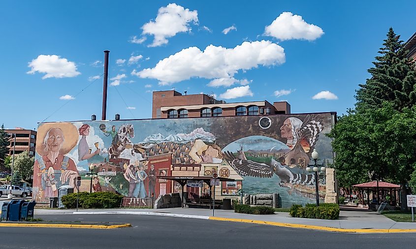 Helena, Montana, with its large and colorful murals.