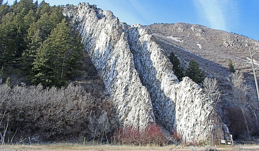 Looking at the hill of Devil's Slide, Utah.