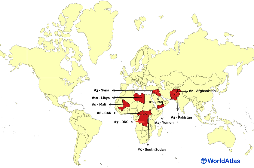 most-dangerous-countries-for-women-worldatlas