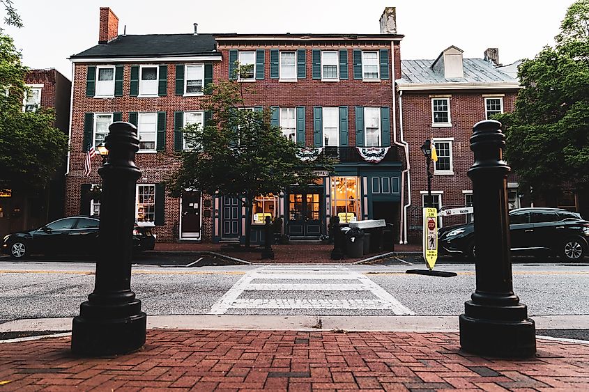 Burlington City Historic High Street crosswalk.