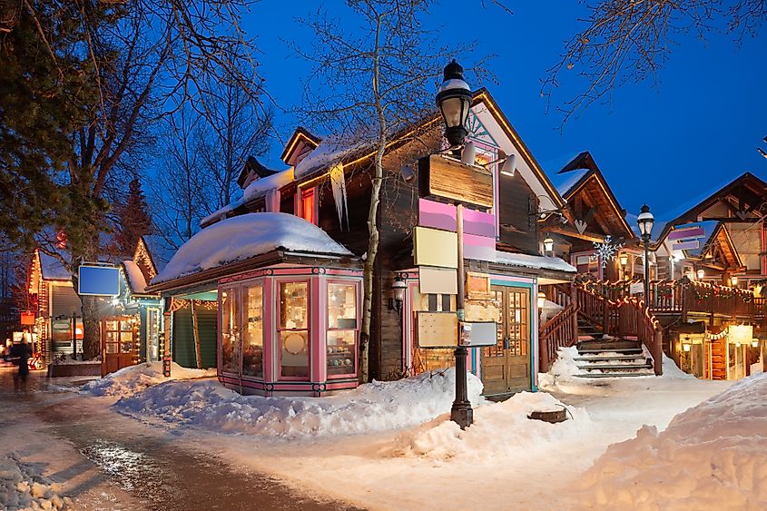 Rustic buildings in Breckenridge, Colorado.