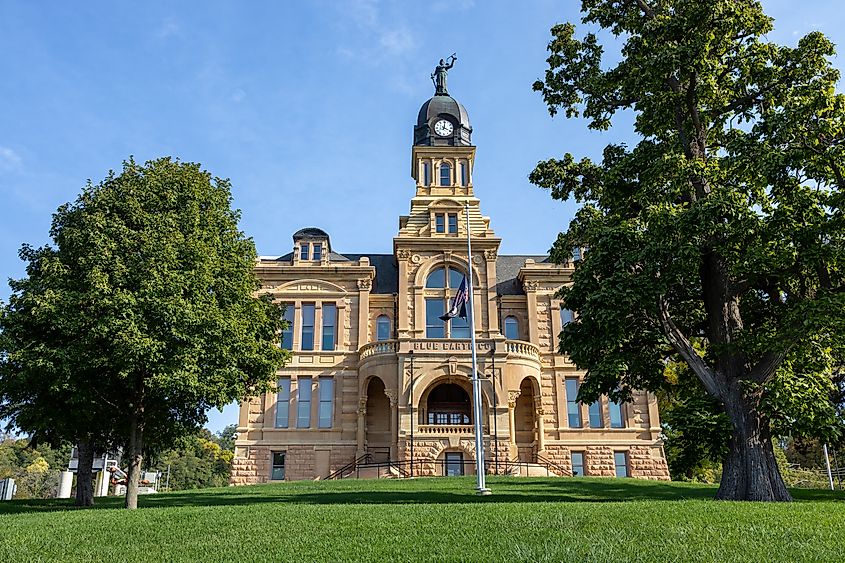 The 1889 Blue Earth County Courthouse in Mankato, Minnesota.