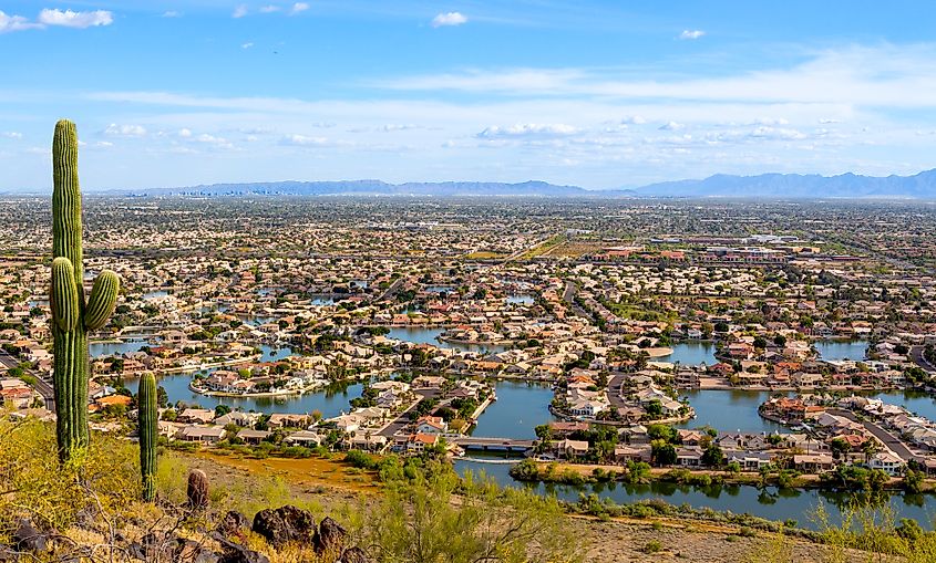 The gorgeous cityscape of Glendale, Arizona.