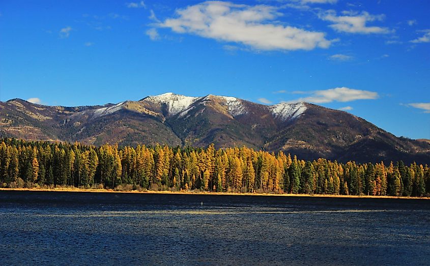 Seeley Lake, Montana during fall