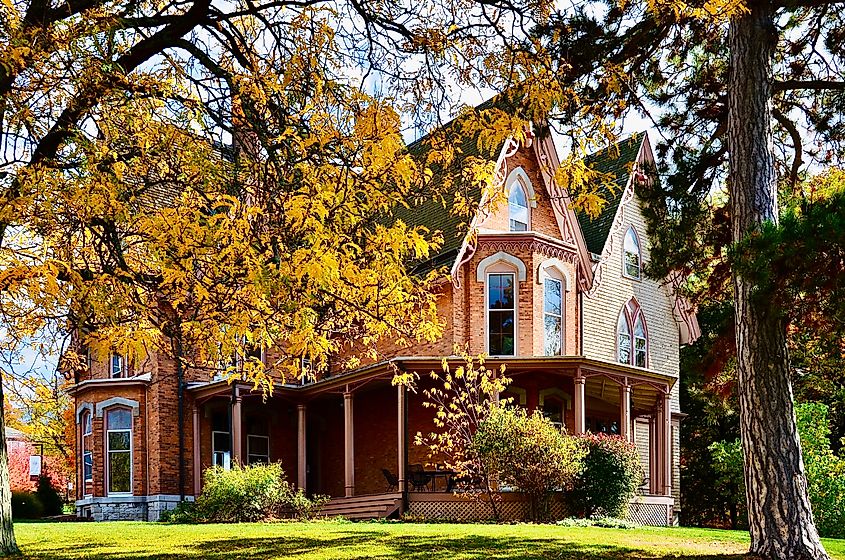 Pettibone House on the Wells College campus in Aurora, New York