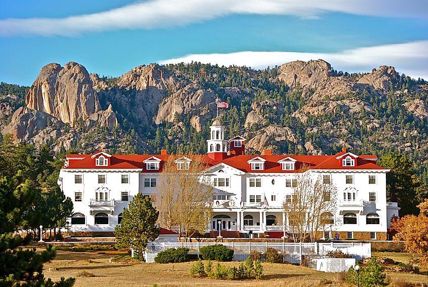 Lumpy Ridge Historic Stanley Hotel in Estes Park, Colorado.