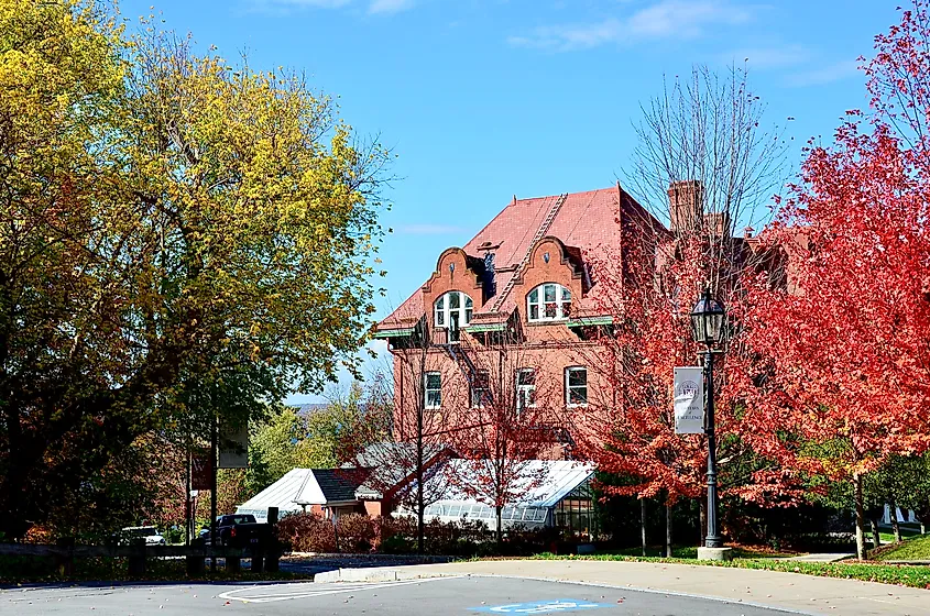 Aurora, New York: The buildings at the Wells College campus, via PQK / Shutterstock.com