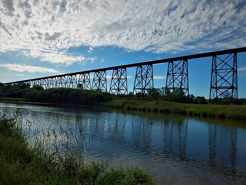 Hi-Line Railroad Bridge over the Cheyenne River in Valley City.