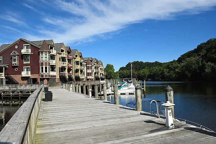 Waterfront View in historic Occoquan, Virginia.