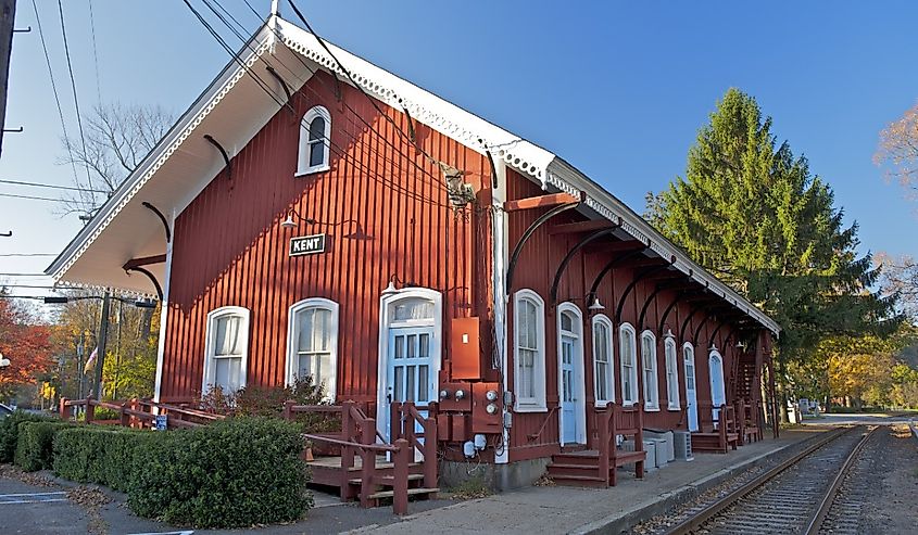 The Old train station, Kent, Connecticut, USA