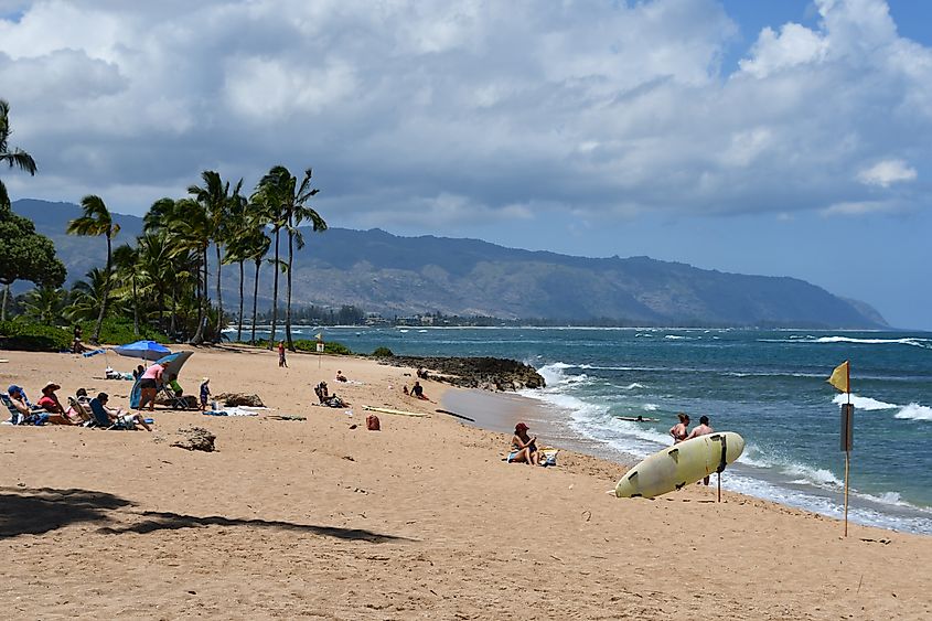 Alii Beach Park in Haleiwa, Hawaii.