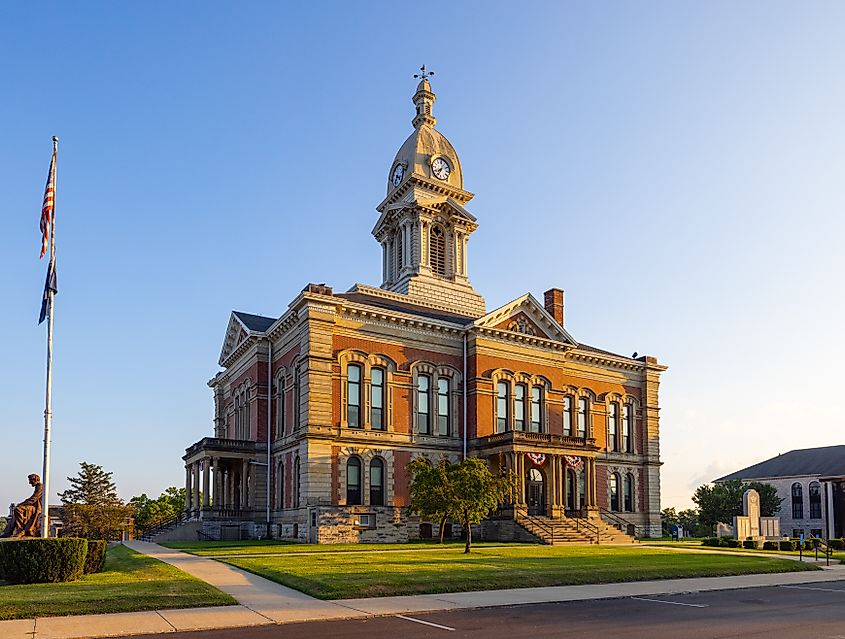 The Wabash County Courthouse in Wabash, Indiana.