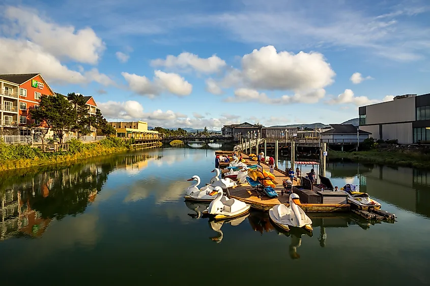 Necanicum River in Seaside, Oregon. 