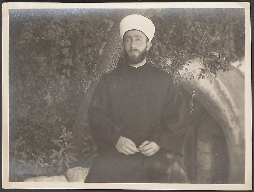 Amin al-Husseini, photo dating to 1922, was installed by Britain to maintain control. 