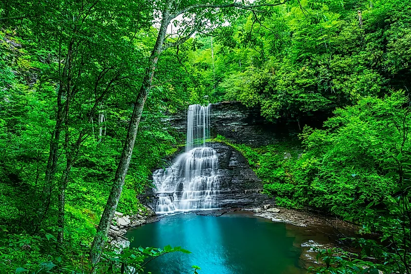 Cascade Falls near the town of Pearisburg in Virginia.