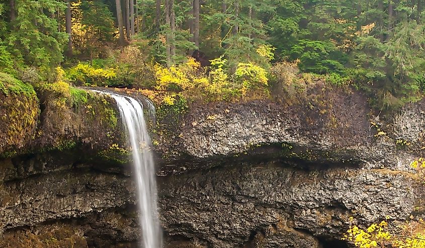 South Falls in Silver Falls State Park in autumn