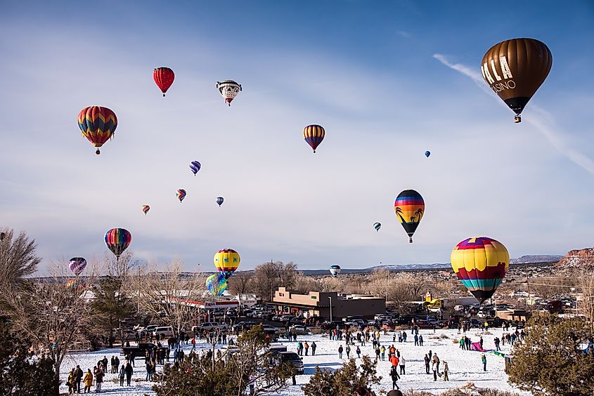 The annual Balloons and Tunes Festival in Kanab, Utah