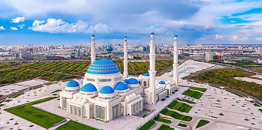 The biggest mosque in Central Asia is located in Kazakhstan.