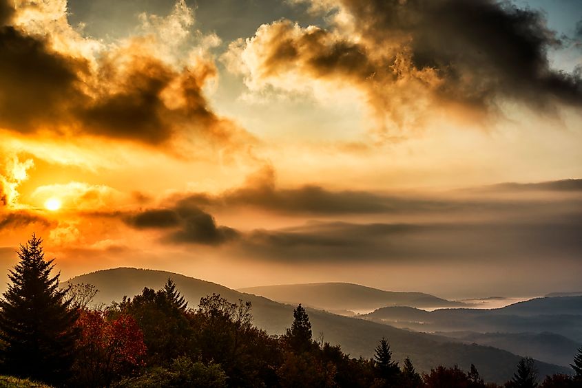 View from the Highland Scenic Highway, a designated National Scenic Byway, in West Virginia.