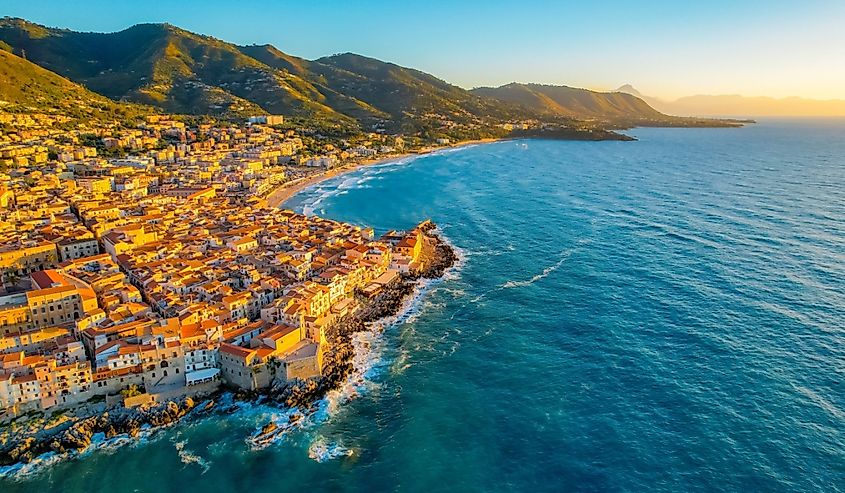 Old town of Cefalu, medieval village of Sicily island, Province of Palermo, Italy