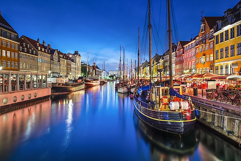 Copenhagen at dusk.