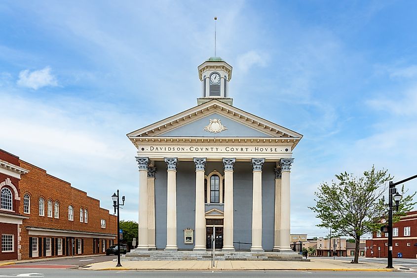 The historic Davidson County Court House in Lexington, North Carolina