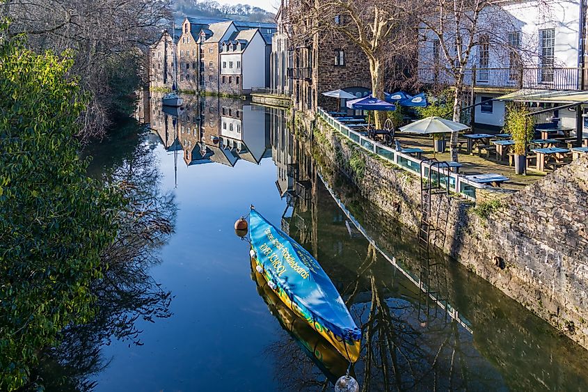 The charming English town of Totnes in Devon.