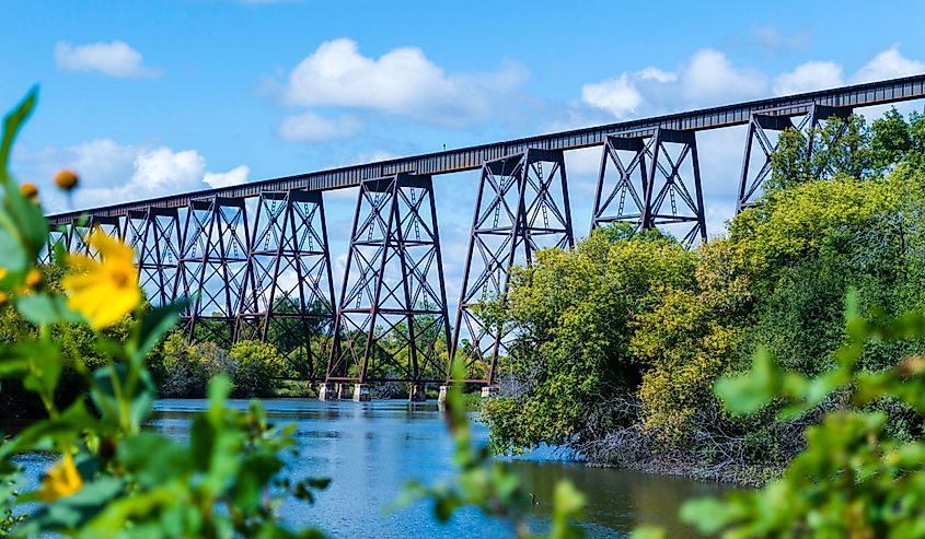 This Bridge runs over the valley in Valley City North Dakota