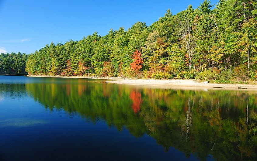 Walden Pond at Walden Woods near Concord, Massachusetts