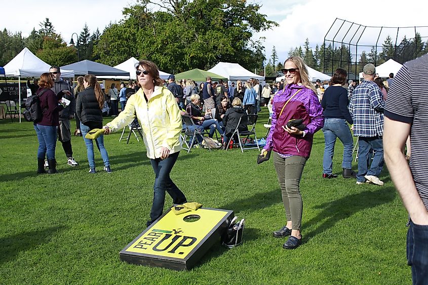 Cider Swig festival at Sehmel Homestead Park in Gig Harbor, Washington.