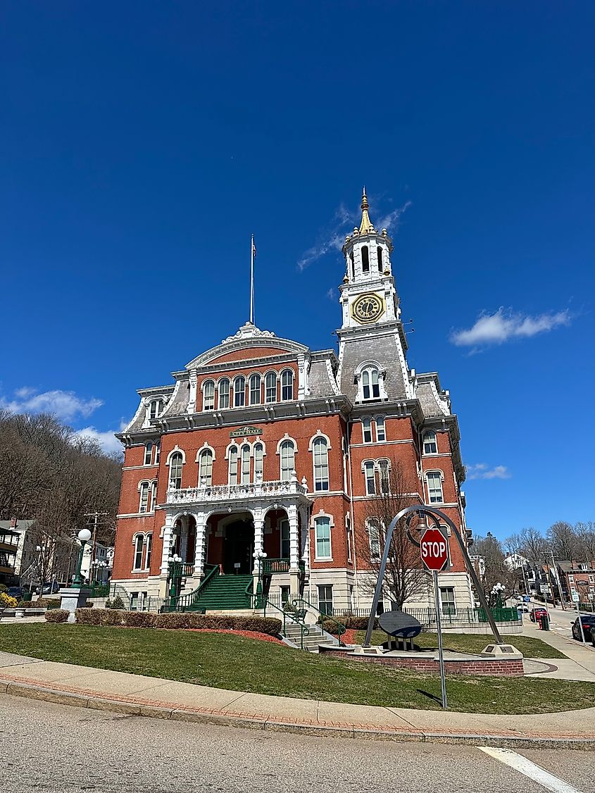 Norwich City Hall, taken during early spring.