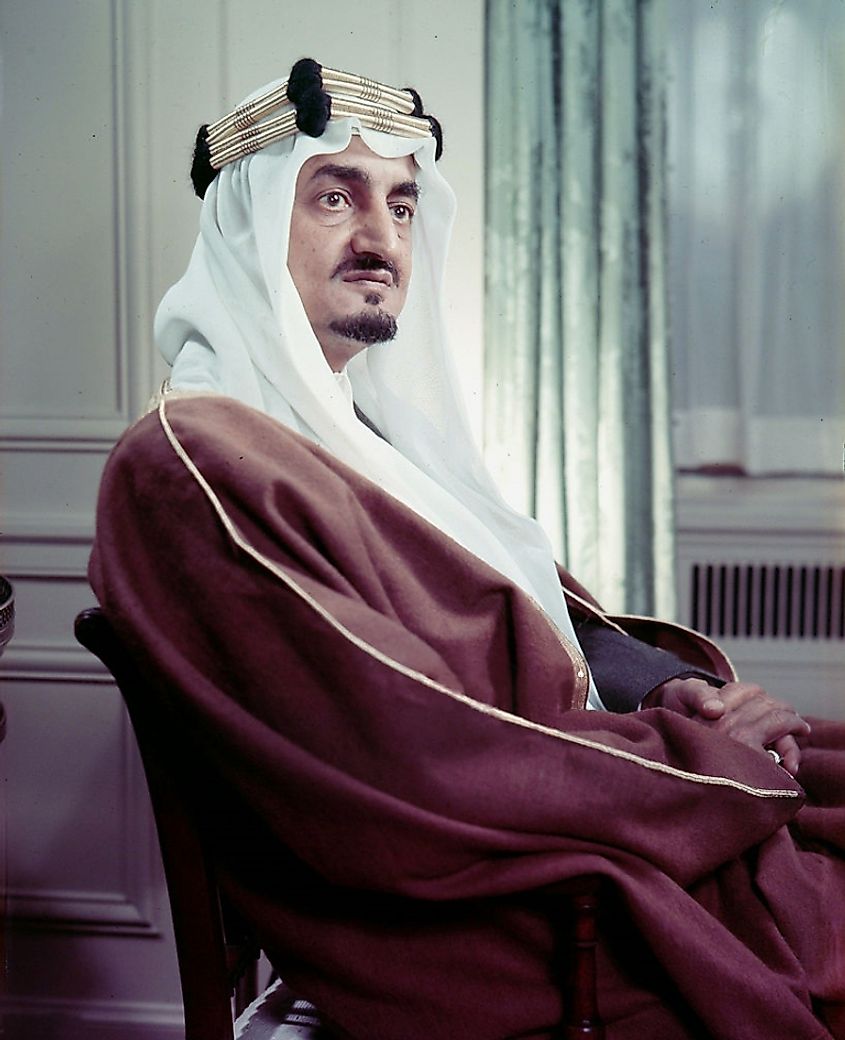 Portrait of King Faisal bin Abdulaziz. created 1960. (Public Domain/Wikimedia)