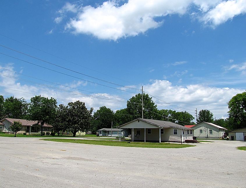 Houses in Owens Cross Roads, Alabama, United States.