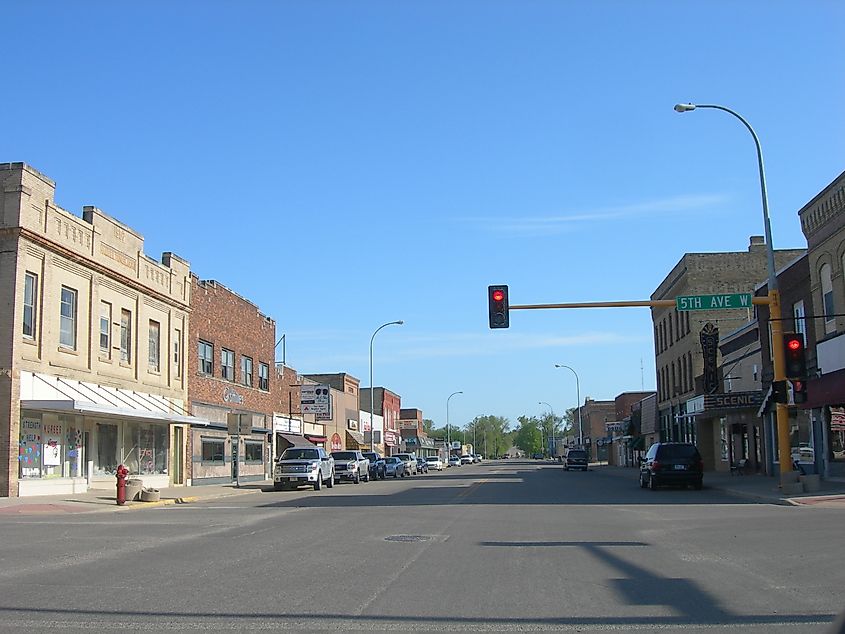 Main Street in Lisbon, North Dakota