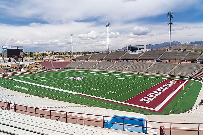  Aggie Memorial Stadium in Las Cruces, New Mexico. 