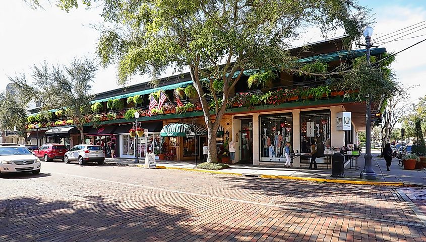  Retail stores on South Park Avenue in downtown Winter Park 