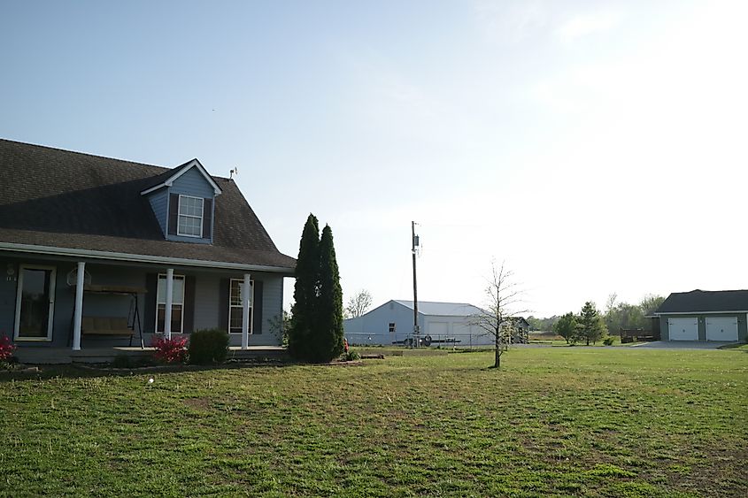 Quaint home in the town of Chanute, Kansas.